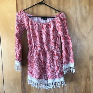 Pink See you Monday Romper
